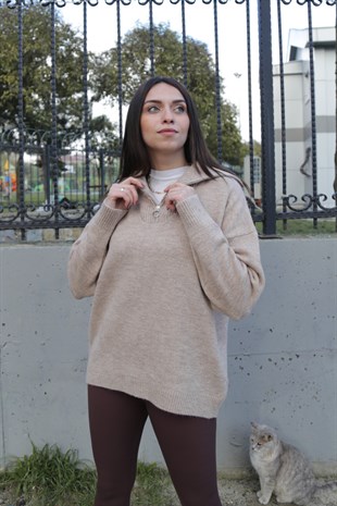 Kamyoner Yaka Kahve Kazak