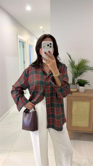 Ketera Yeşil Kırmızı Oduncu Gömlek