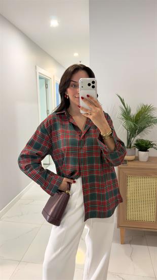 Ketera Yeşil Kırmızı Oduncu Gömlek