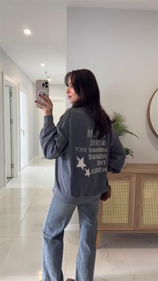 Kuff Antrasit Oversıze Sweat