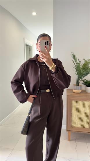 Kuky Kahve Bomber Ceket
