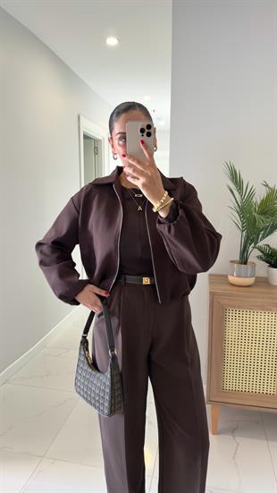 Kuky Kahve Bomber Ceket