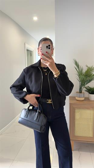 Kuky Siyah Bomber Ceket