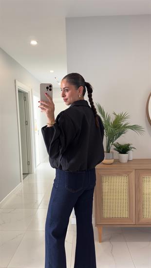 Kuky Siyah Bomber Ceket