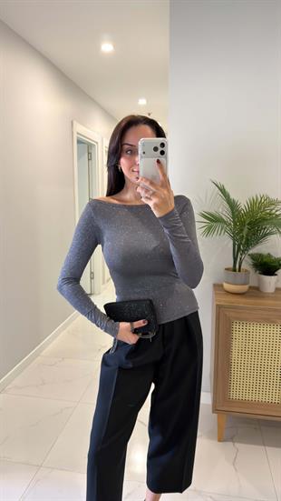 Loi Gümüş Simli Bluz