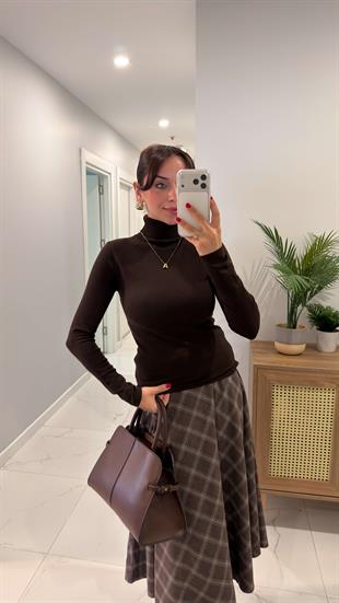 Londre Kahve Balıkçı Yaka Triko