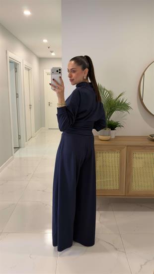 Longe Lacivert Modal Pantolon Takım