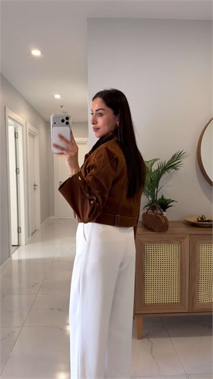 Lores Taba Flarlı Ceket