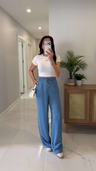 Lulu Mavi Tensel Pantolon