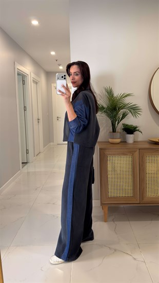 Lumyy Antrasit Garnili Gömlek Pantolon Takım