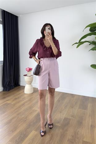 Lune Pembe Şehir Boy Şort