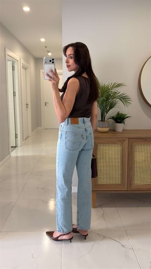 Lvs Pars Buz Mavi Straıght Jean