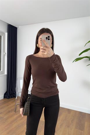 MD Astela Acı Kahve Basic Bluz