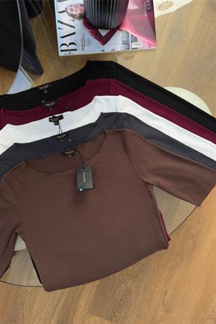 MD Astela Acı Kahve Basic Bluz