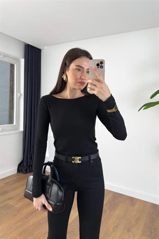 MD Astela Siyah Basic Bluz