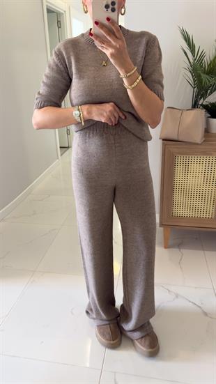 MD Emily Vizon Kısa Kol Triko Pantolon Takım