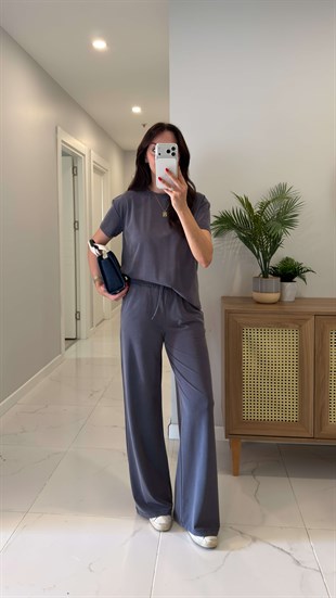 MD Frols Füme Kısa Kollu Pantolon Takım