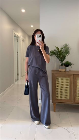 MD Frols Füme Kısa Kollu Pantolon Takım