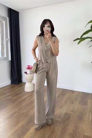 MD Jensan Vizon Tensl Yelek Pantolon Takım
