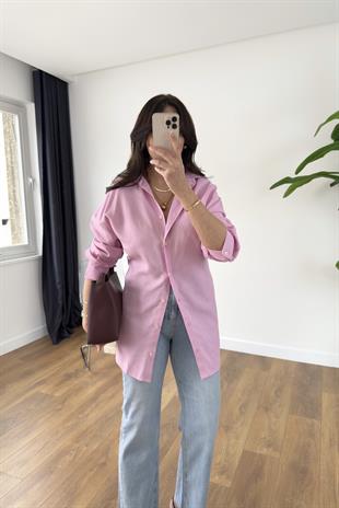 MD Kai Pembe Beli Bağlamalı Gömlek