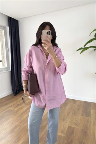 MD Kai Pembe Beli Bağlamalı Gömlek