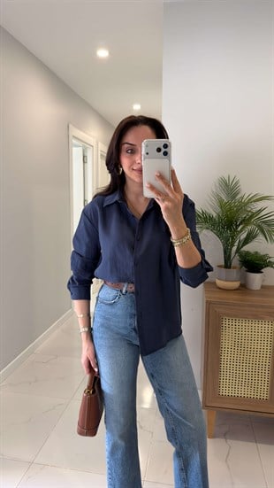 MD Rinno Lacivert Modal Gömlek