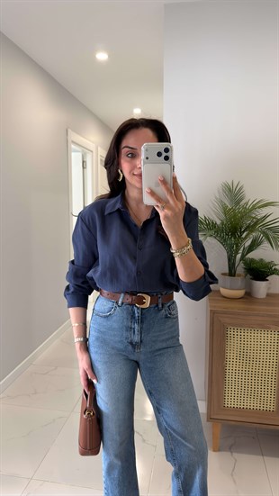 MD Rinno Lacivert Modal Gömlek