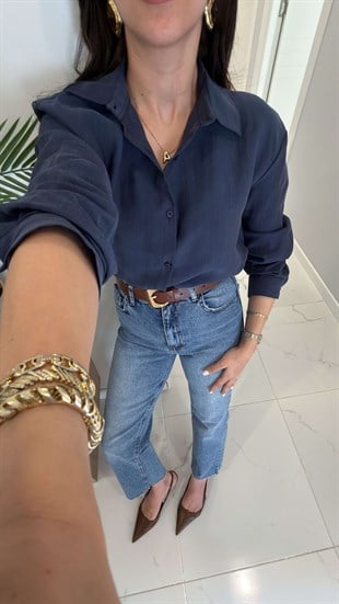 MD Rinno Lacivert Modal Gömlek