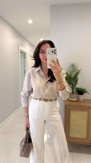 MD Stras Vizon Keten Gömlek