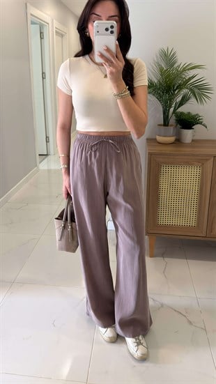 MD Subse Gül Kurusu Tensel Pantolon