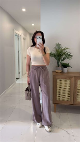 MD Subse Gül Kurusu Tensel Pantolon