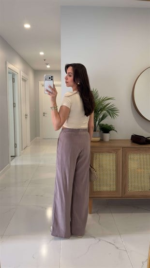 MD Subse Gül Kurusu Tensel Pantolon