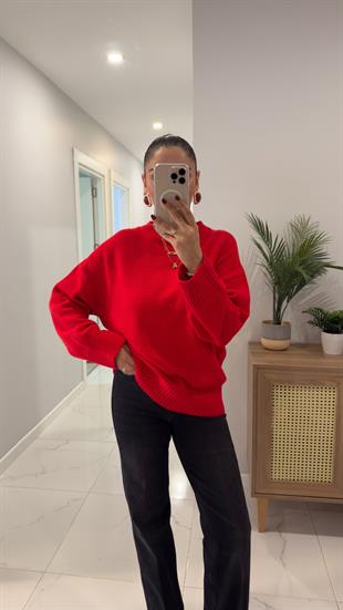 MD Vesta Kırmızı Basic Triko
