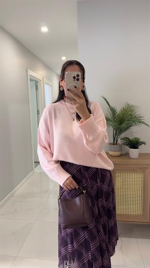MD Vesta Pembe Basic Triko