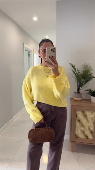 MD Vesta Sarı Basic Triko