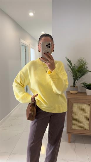 MD Vesta Sarı Basic Triko