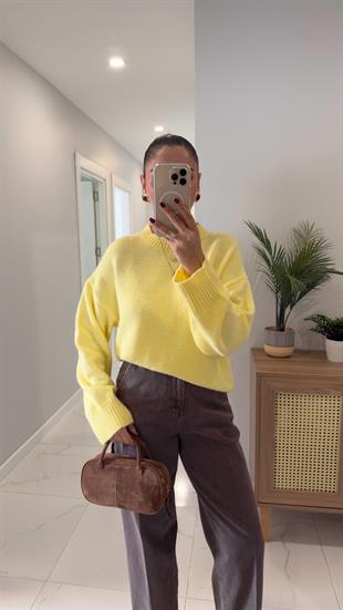 MD Vesta Sarı Basic Triko