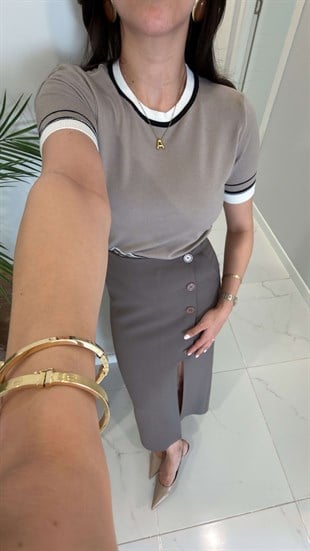MD Vizon Biyeli Kısa Kol Triko