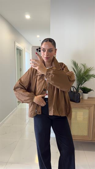 Melina Kahve Paraşüt Ceket