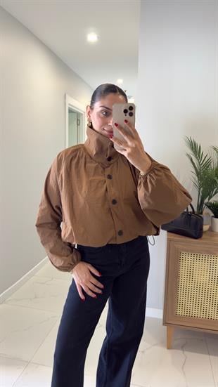 Melina Kahve Paraşüt Ceket