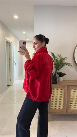 Melina Kırmızı Paraşüt Ceket