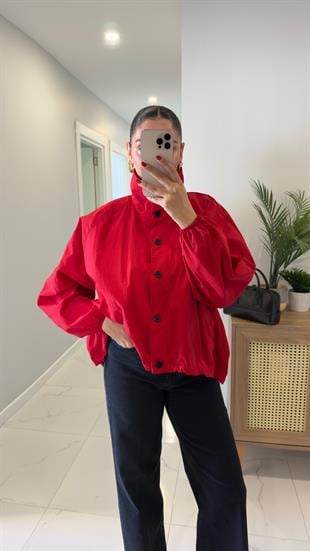 Melina Kırmızı Paraşüt Ceket