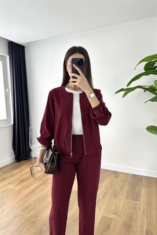 Mella Bordo Fermuarlı Takım
