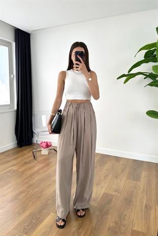 Menka Vizon Premium Beli Lastikli Pantolon