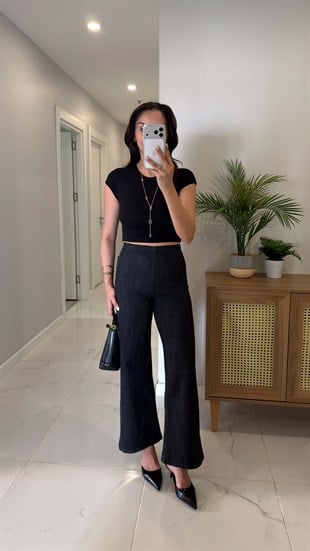 Millons Antrasit Ekstra Yüksek Bel Denim Pantolon