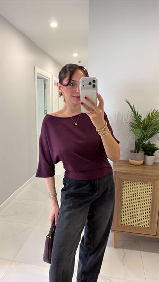 Minnas Mürdüm Kayık Yaka Bluz