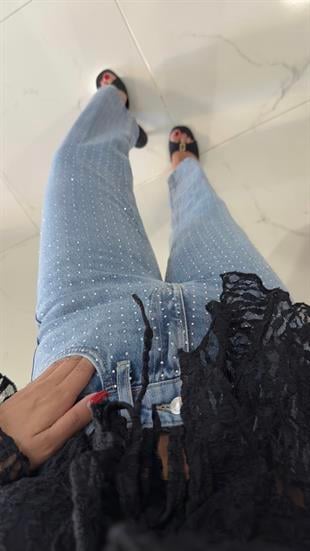 Mng Osilla Mavi Taşlı Straıght Jean