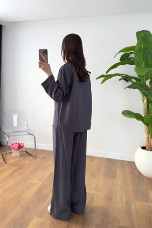 Monsa Füme Tencel Pantolon Gömlek Takım