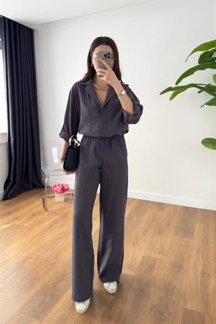 Monsa Füme Tencel Pantolon Gömlek Takım