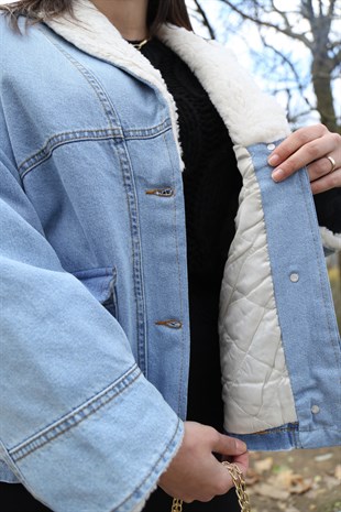 Topshop Kürk Detaylı Kot Mont
